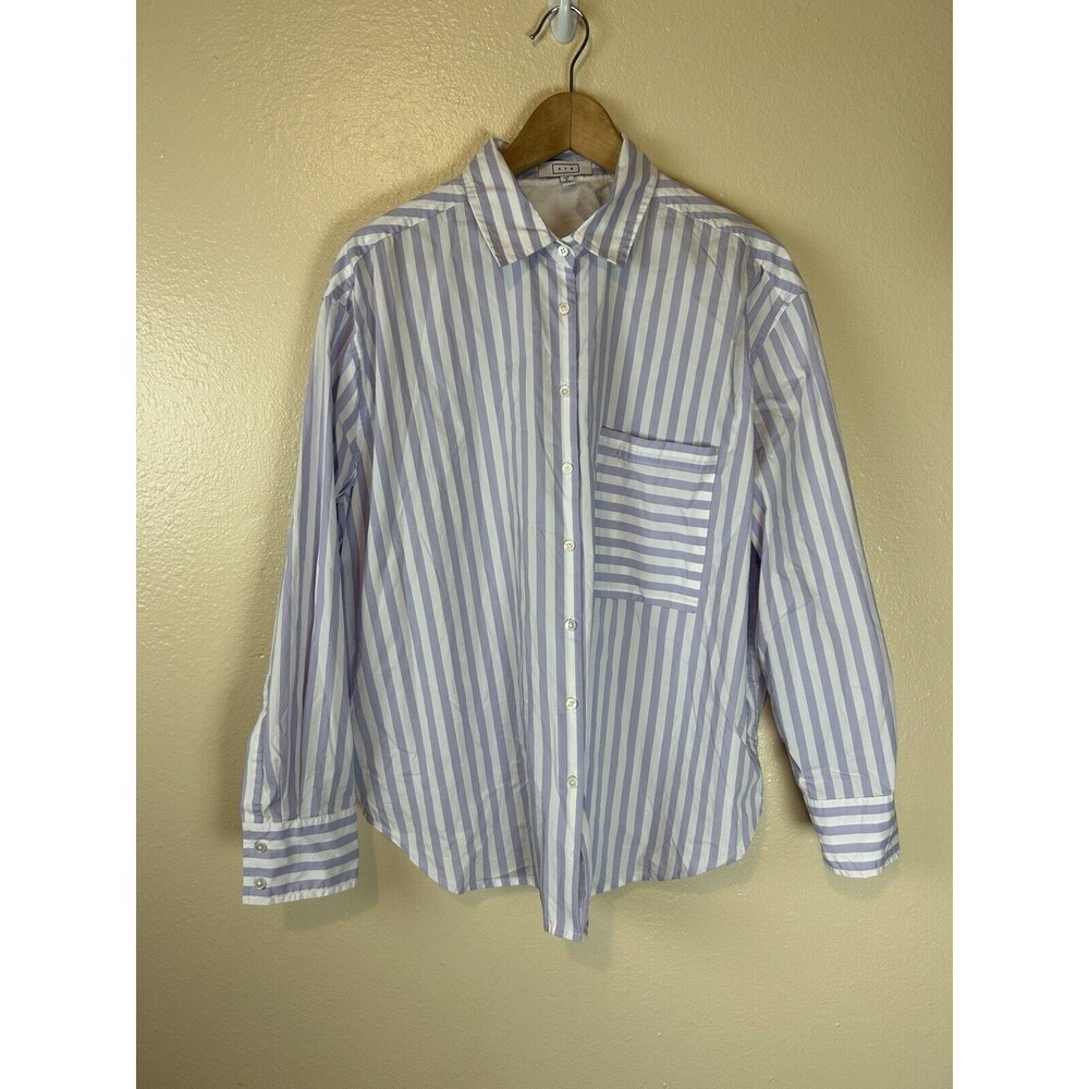 Ayr Xl The Deep End Button Down Shirt Purple Stri… - image 1